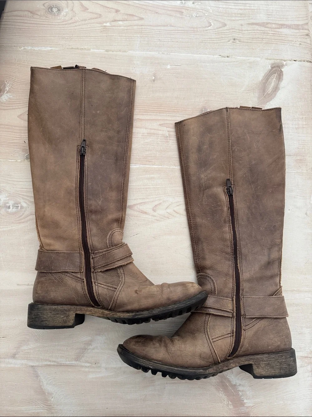 Classic Tall Riding Boots in Brown